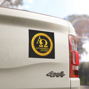 Alpha Omega Design car magnet — Christian prophetic vehicle accessory