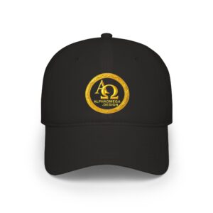 Alpha Omega Design low profile baseball cap — stylish adjustable Christian hat
